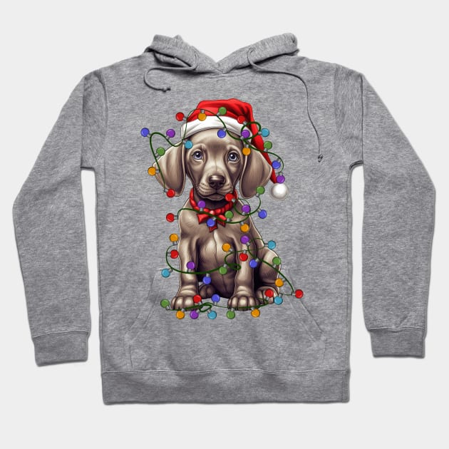 Christmas Puppy Hoodie by Chromatic Fusion Studio